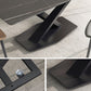 Rectangle Traditional Luxury Dining Table Sintered Stone Table with Black Metal Pedestal Base Clearhalo ' dining_table' 'Dining Tables & Seating' 'Dining Tables' 'furn' 'furn_dining_table' 'Furniture' 'furniture_dining_table' 'Kitchen & Dining Furniture' 'kitchen&dining_furn' 'kitchen' 'kitchen_dining_table' 1200x1200_057e28d5-cd81-47a8-8931-6228e0b61677