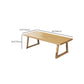 Mesa de comedor de madera rectangular de 1/4 piezas industrial para el comedor para el comedor