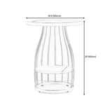 Modern Round Stone Side Table 24.8" H Frame Side Table with Shelf Clearhalo 'Coffee & Accent Tables' 'End & Side Tables' 'end_side_tables' 'furn' 'furn_end_side_tables' 'Furniture' 'Living Room Furniture' 1200x1200_057ffd25-c839-47ef-b7ec-bad99a7bba8c