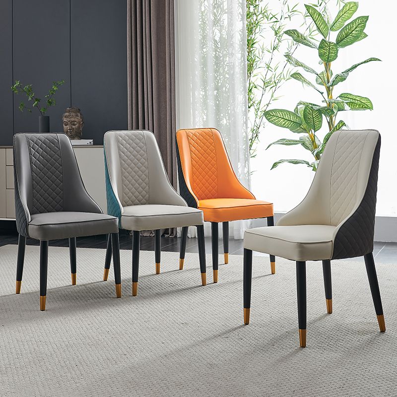 Nordic Style Wood Dining Chairs Armless Parsons Chair for Home Use