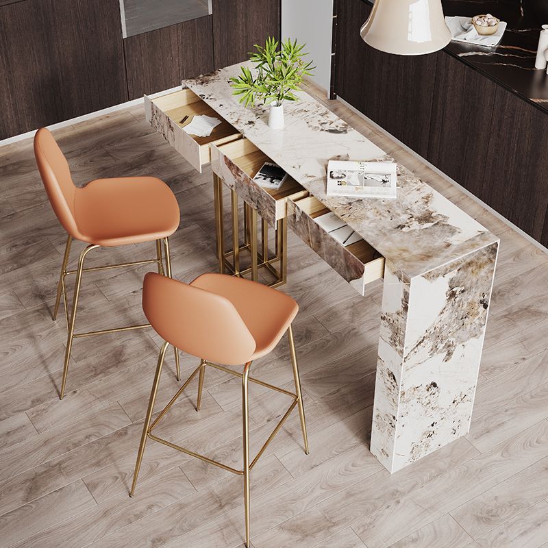 Tavolo da pranzo glam in pietra da pranzo tavolo da bar per soggiorno