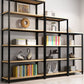Metal Etagere Bookcase Industrial Open Back Book Shelf with Shelves for Office and Home Clearhalo 'Bookcases' 'Furniture' 'furniture_bookcases' 'kitchen' 'kitchen_bookcases' 'Living Room Furniture' 'Office Furniture' 1200x1200_05814eca-7616-4e03-a009-54dad9851c75