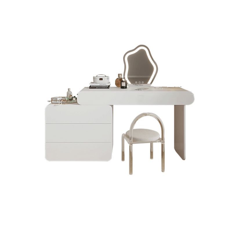 Set di sgabelli da toeletta da stoccaggio da stoccaggio da stoccaggio da scrivania per trucco in legno
