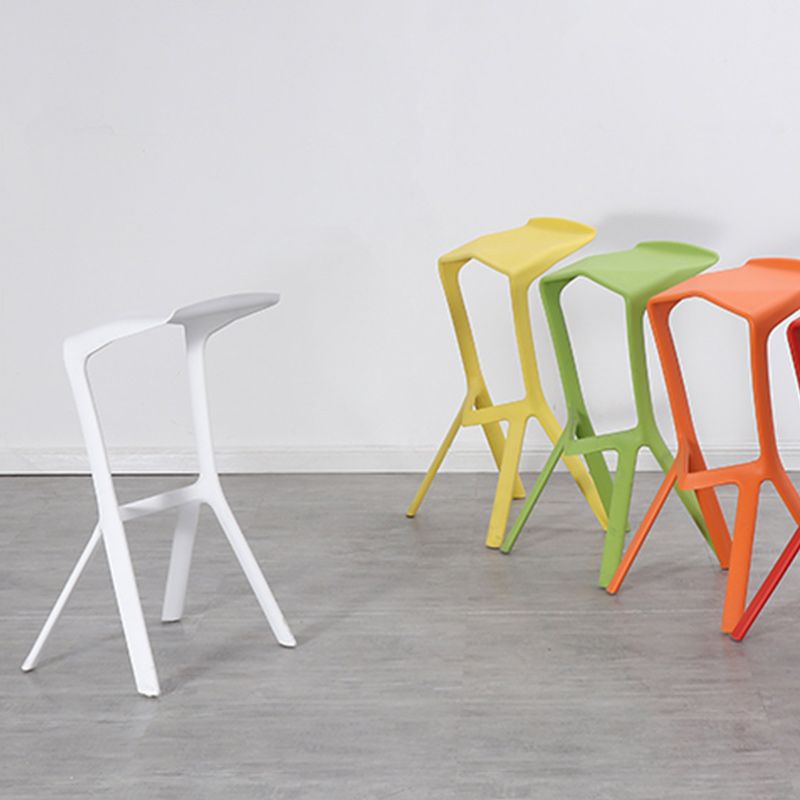 Nordic Stackable Bar-stool Plastic Counter Bar Stool for Home Clearhalo 'Bar Furniture' 'Bar Stools' 'bar_stools' 'furn' 'furn_bar_stools' 'Furniture' 'furniture_bar_stools' 'Kitchen & Dining Furniture' 1200x1200_05827c53-5985-4756-a91e-d82ab05400fd