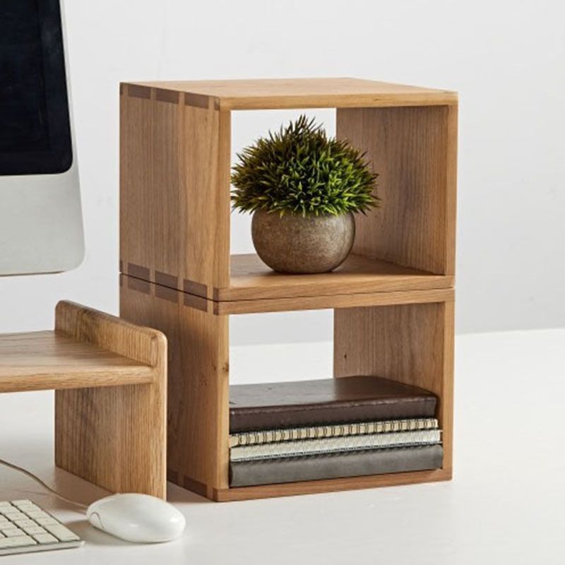 Open terug boekenplank moderne stijl solide houten boekenkast voor kantoor