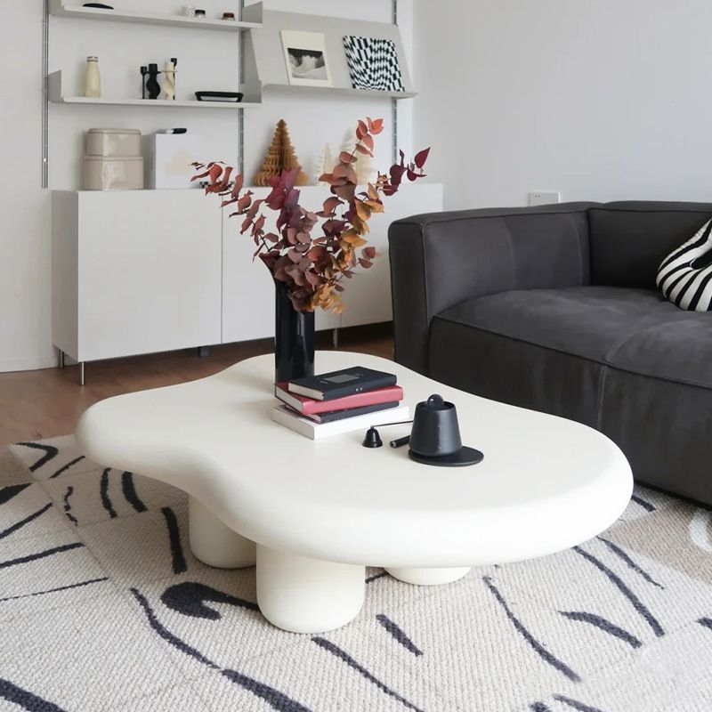 Solid Wood 4 Legs Coffee Table Minimalist Modern Coffee Table Clearhalo 'Coffee & Accent Tables' 'Coffee Tables' 'coffee_tables' 'furn' 'furn_coffee_tables' 'Furniture' 'Living Room Furniture' 1200x1200_0582d9e3-ddfc-4782-a18f-47af9e49e878