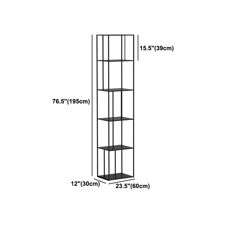 Metal Etagere Bookcase Industrial Open Back Bookshelf for Home Office Clearhalo 'Bookcases' 'furn' 'furn_bookcases' 'Furniture' 'furniture_bookcases' 'kitchen' 'kitchen_bookcases' 'Living Room Furniture' 'Office Furniture' 1200x1200_0582fdff-cc04-4ff0-bb82-9dc86193e242