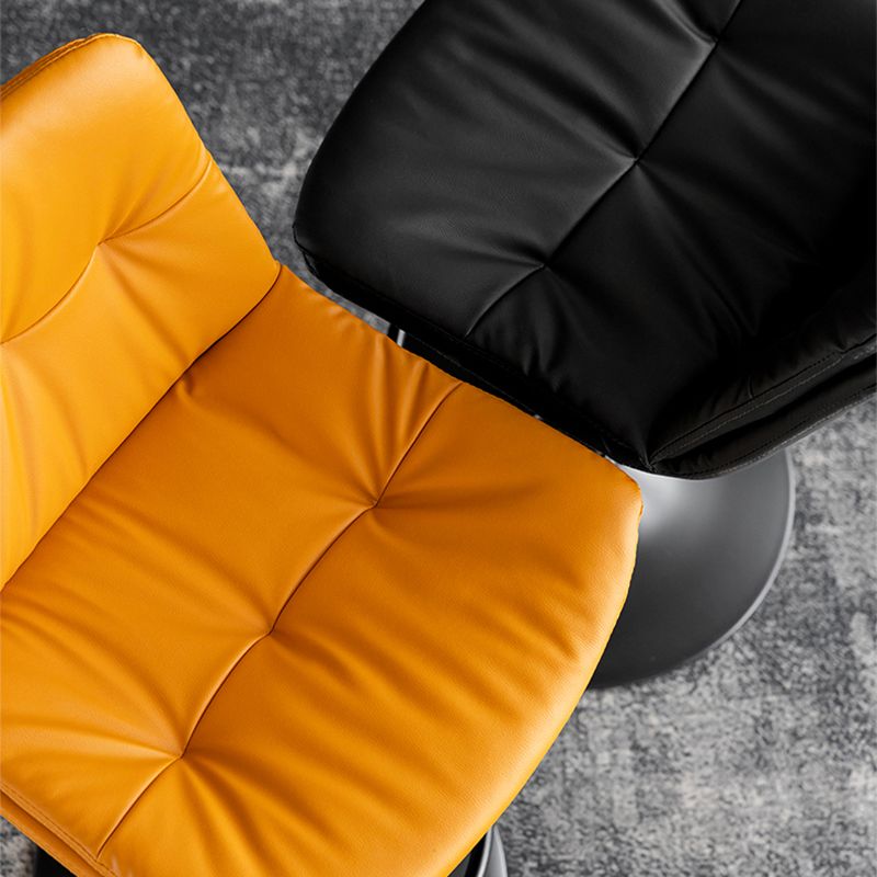 Modern Metal Stool Faux Leather Footrest Stool Adjustable Height in Matte Finish Clearhalo 'Bar Furniture' 'Bar Stools' 'bar_stools' 'furn' 'furn_bar_stools' 'Furniture' 'Kitchen & Dining Furniture' 1200x1200_058683ff-6c58-4f21-8622-7d2ea1f0d1dd