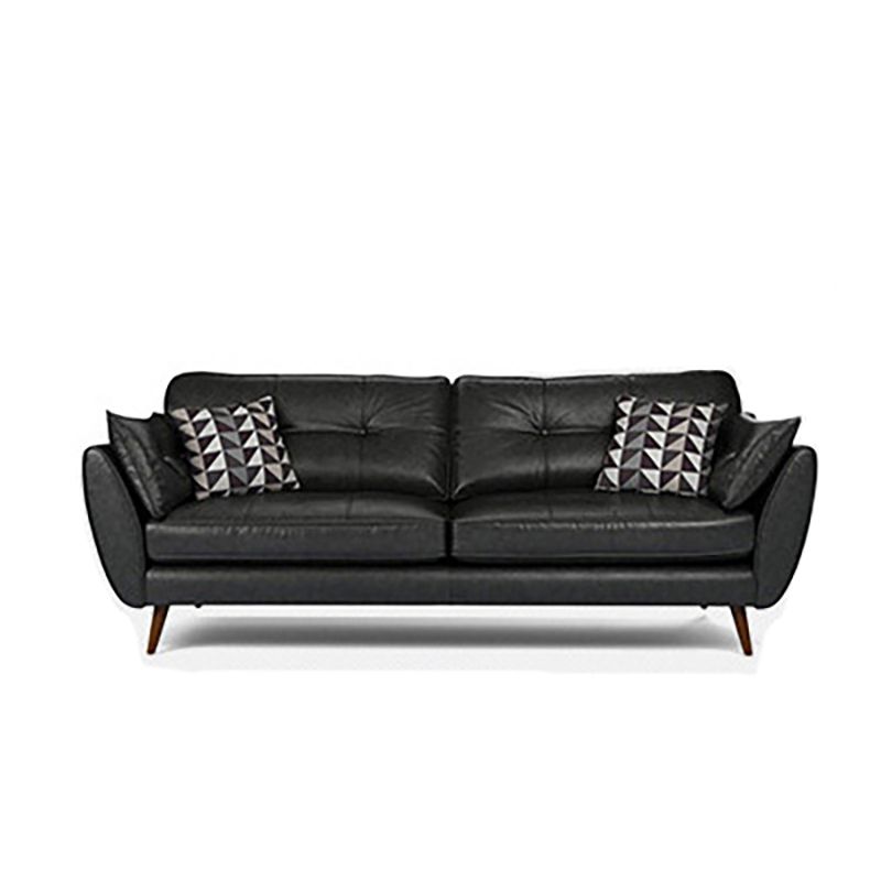 33.86" H Genuine Leather Flared Arm Sofa with Cushions for Living Room,Apartment Clearhalo 'furn' 'furn_sofas' 'Furniture' 'furniture_sofas' 'kitchen' 'kitchen_sofas' 'Living Room Furniture' 'Sofa' 'sofas' 1200x1200_0586e4d1-2f5c-41d4-913c-845a79d18584