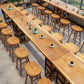 Brown Wood Counter Table with Rectangle Table Top Double Pedestal Table - 41.3" H Clearhalo 'Bar Furniture' 'Bar Tables' 'bar_tables' 'furn' 'furn_bar_tables' 'Furniture' 'furniture_bar_tables' 'Kitchen & Dining Furniture' 1200x1200_0587a2d0-8691-405a-bd66-28de77127202