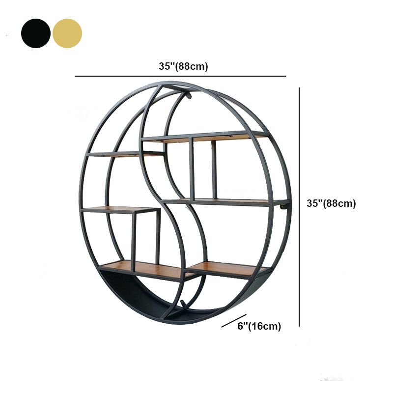 Modern Wall Mounted Bookshelf with Metal Frame Solid Wood Bookcase Clearhalo 'Bookcases' 'furn' 'furn_bookcases' 'Furniture' 'furniture_bookcases' 'Office Furniture' 1200x1200_0588c9d0-84fc-4687-8064-b7bcbac23c02