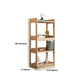 Modem Solid Wood Bookshelf Etagere Bookshelf 62.2" H X 11" W with Rectangular Shelves