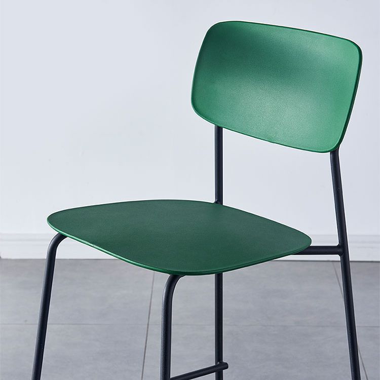 Taburete de la barra de respaldo escandinavo rectángulo de plástico Taburada de contra-altura