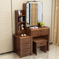 Traditional Solid Wood Make-up Vanity with Mirror and Stool,6 Drawers Clearhalo 'Bedroom Furniture' 'furn' 'furn_makeup_vanities' 'Furniture' 'Makeup Vanities' 'makeup_vanities' 1200x1200_058a69ed-66b8-42dc-9b80-02fefb83da8e