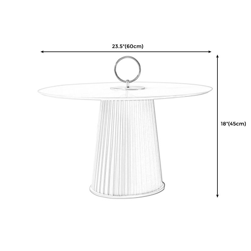 Tavolino in stile impiallacciatura in ceramica in stile moderno con forma circolare