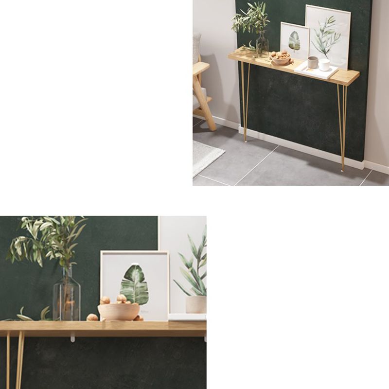 Rectangle Shape Contemporary Console Table Natural Console Sofa Table with 2 Legs