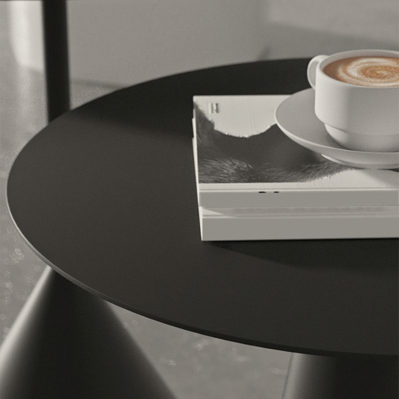 Tavolino tondo in metallo in metallo in metallo di metà secolo 19,6 "/21,6"