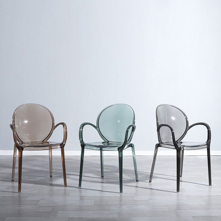 Modern Transparent Plastic Solid Back Side Chair 34"H Dining Chair for Restaurant Clearhalo ' kitchen&dining_furn' 'Dining Chairs' 'Dining Tables & Seating' 'dining_chair' 'furn' 'furn_dining_chair' 'Furniture' 'furniture_dining_chair' 'Kitchen & Dining Furniture' 'kitchen' 1200x1200_058ff553-9b85-44ee-860b-e613cf4649a1