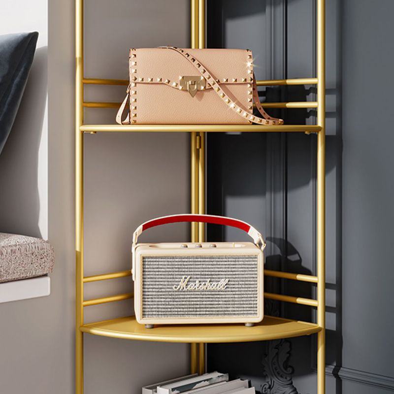 3/5-Shelf Contemporary Corner Bookshelf Iron Open Bookshelf for Living Room Clearhalo 'Bookcases' 'furn' 'furn_bookcases' 'Furniture' 'furniture_bookcases' 'Office Furniture' 1200x1200_05906d66-ae02-493d-b724-8ce77568cadd