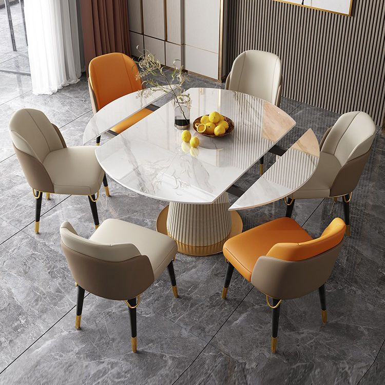 Sintered Stone Top Round Table for Restaurant Luxury Dining Table with Pedestal Base Clearhalo ' dining_table' 'Dining Tables & Seating' 'Dining Tables' 'furn' 'furn_dining_table' 'Furniture' 'furniture_dining_table' 'Kitchen & Dining Furniture' 'kitchen&dining_furn' 'kitchen' 'kitchen_dining_table' 1200x1200_0590d793-3024-4c21-b2ac-b20c2b10977b