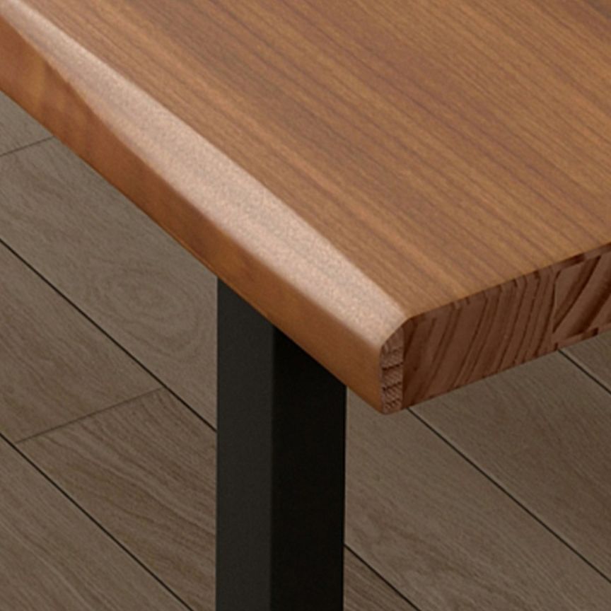 Rectangular Solid Wood Desk with Pine Wood Top and Black Legs Clearhalo 'Furniture' 'furniture_office_desk' 'Office Desks' 'Office Furniture' 'office_desk' 1200x1200_0590e5be-f839-4684-bcd1-38a25d3c2538