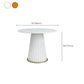 Glam Stone Round Dining Table with Pedestal Table for Dining Room