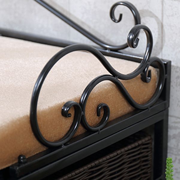 Rectangle 13.8" Wide Entryway Bench Traditional Upholstered Seating Bench with Cushioned Clearhalo 'Benches' 'Chairs & Seating' 'furn' 'furn_benches' 'Furniture' 'Living Room Furniture' 1200x1200_059268fc-4880-4992-b643-8eadb13448ff