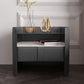 Tiroir en verre / stone Night Stand de 20,47 pouces de nuit de haut