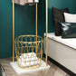 Modern Entryway Kit with Hooks Basket Modern Metal Coat Rack