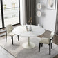 Contemporary Style Dinette Table Round Stone Furniture with Tulip Base Clearhalo ' dining_table' 'Dining Tables & Seating' 'Dining Tables' 'furn' 'furn_dining_table' 'Furniture' 'furniture_dining_table' 'Kitchen & Dining Furniture' 'kitchen&dining_furn' 'kitchen' 'kitchen_dining_table' 1200x1200_059383e3-bf5d-4a14-88cf-fae3b76101b2