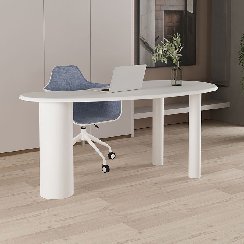 Solid Wood Writing Desk Industrial Style Pedestal Base Office Desk Clearhalo 'furn' 'furn_office_desk' 'Furniture' 'furniture_office_desk' 'Office Desks' 'Office Furniture' 'office_desk' 1200x1200_0593dc80-b1ba-40c8-a5da-2681929cc507