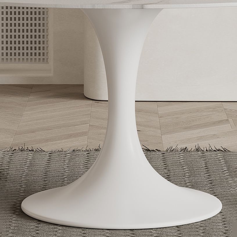 Modern Round Dinette Set 1/3/4/5/7 Pieces Dining Table Set with White Sintered Stone Top Clearhalo 'Dining Room Sets' 'Dining Tables & Seating' 'dining_room_set' 'furn' 'furn_dining_room_set' 'Furniture' 'furniture_dining_room_set' 'Kitchen & Dining Furniture' 1200x1200_05948323-a888-4d8f-92f2-77891f678a88