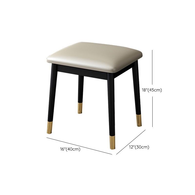 Tocador de maquillaje con madera de cajón con mesa de maquillaje y taburete glamour