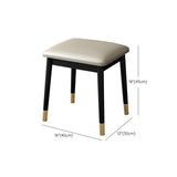 Tocador de maquillaje con madera de cajón con mesa de maquillaje y taburete glamour