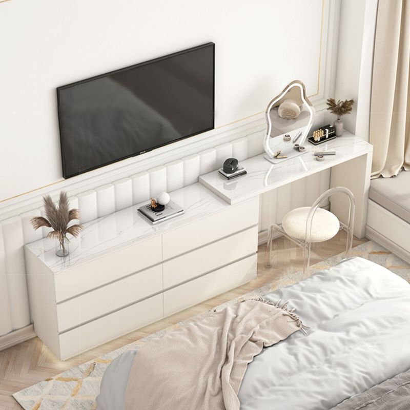 Moderne stijl stenen taak bureau rechthoekige vorm kantoor bureau met 6-laden