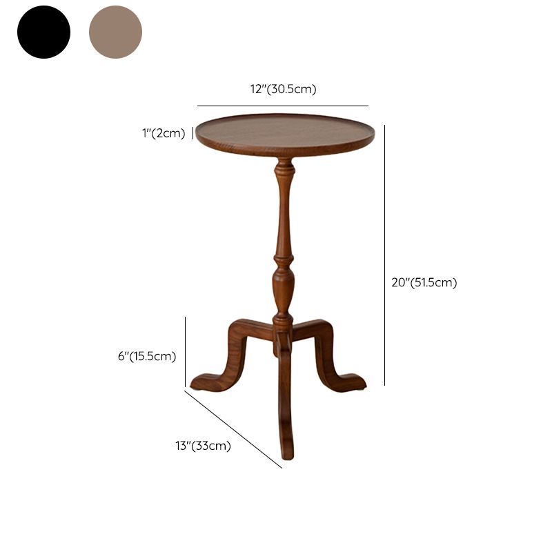 Rustic Round 3 Legs Side Table Solid Wood Tray Top End Table Set Clearhalo 'Coffee & Accent Tables' 'End & Side Tables' 'end_side_tables' 'furn' 'furn_end_side_tables' 'Furniture' 'Living Room Furniture' 1200x1200_05952e03-f0de-4fde-933f-49810134b4c4