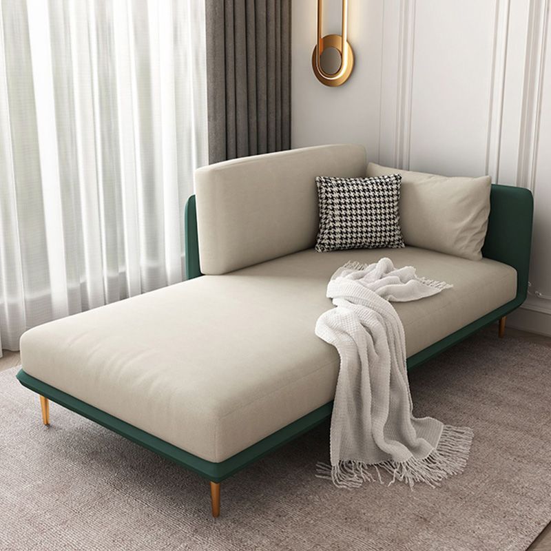 Nordic Style Faux Leather Chaise Square Arms Chaise in Solid Color Clearhalo 'Chairs & Seating' 'Chaise Lounge' 'chaise_lounge' 'furn' 'furn_chaise_lounge' 'Furniture' 'Living Room Furniture' 1200x1200_0595fc2b-7036-4501-80d6-a42640594249