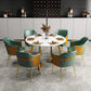 Glam Style 1/2/7 Pieces Dinette Table with Dining Chair Round Shape Dining Table Set Clearhalo 'Dining Room Sets' 'Dining Tables & Seating' 'dining_room_set' 'furn' 'furn_dining_room_set' 'Furniture' 'furniture_dining_room_set' 'Kitchen & Dining Furniture' 'kitchen&dining_furn' 'kitchen' 1200x1200_0597a61f-1349-4cca-a856-0c7ff223c7bc
