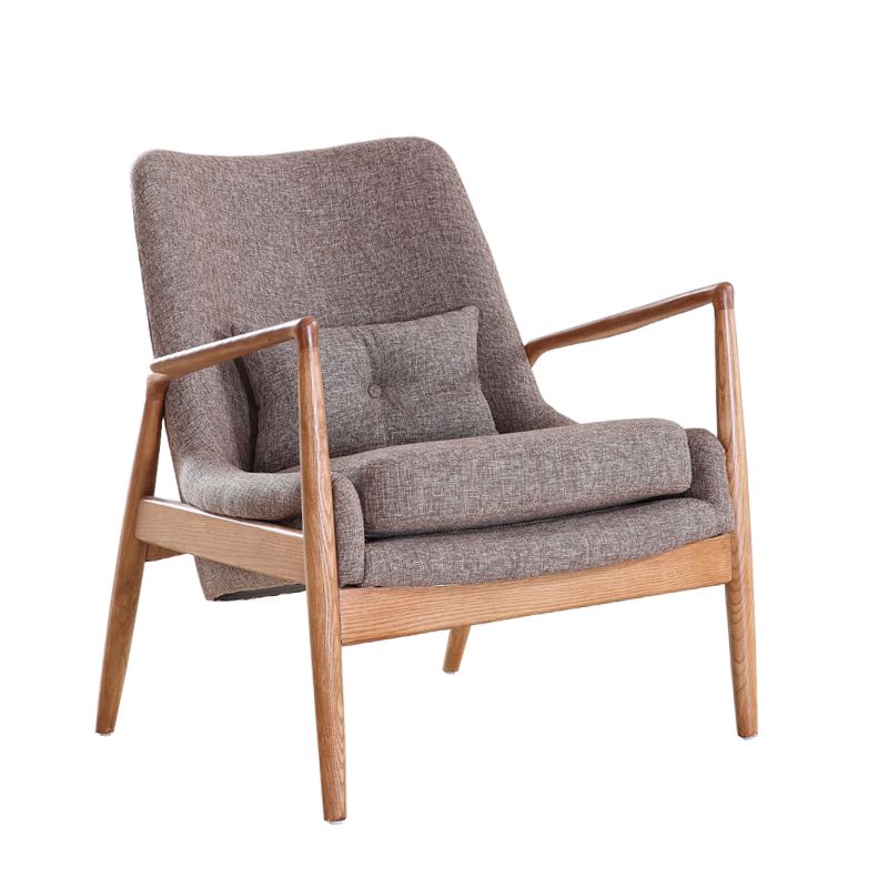 STYLE nordique 28,74 "largeur d'oreiller de large Sponge Wood Frame Arm Chaise