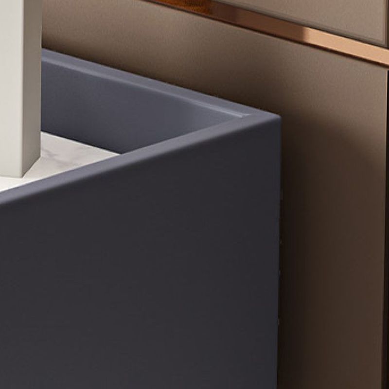 5 cassetti Vanity da tavolo da trucco in pietra per donne, 17,12 "d x 30.31" H, bianco/blu