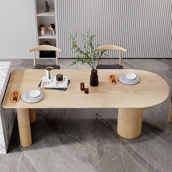 Mesa de comedor de madera maciza, mesa de comedor contemporánea para cocina casera