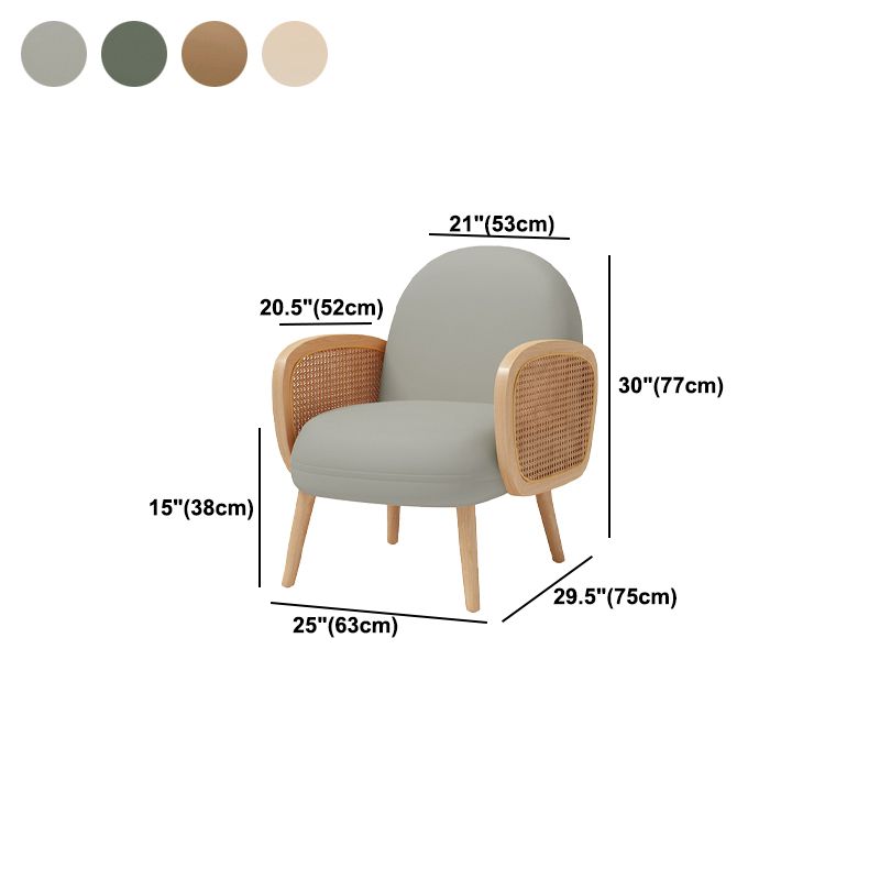 Sofá de cuero falso 29.52 "D x 30.31" H Sofá del brazo empotrado para sala de estar