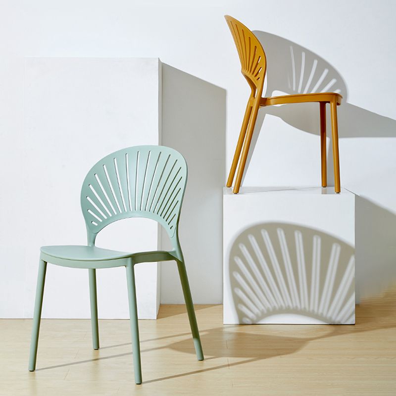 Contemporary Style Dining Plastic Chair Kitchen Open Back Dining Armless Chairs Clearhalo ' kitchen&dining_furn' 'Dining Chairs' 'Dining Tables & Seating' 'dining_chair' 'furn' 'furn_dining_chair' 'Furniture' 'furniture_dining_chair' 'Kitchen & Dining Furniture' 'kitchen' 1200x1200_059eb07b-3992-4a77-8383-aaf0078b0fc2