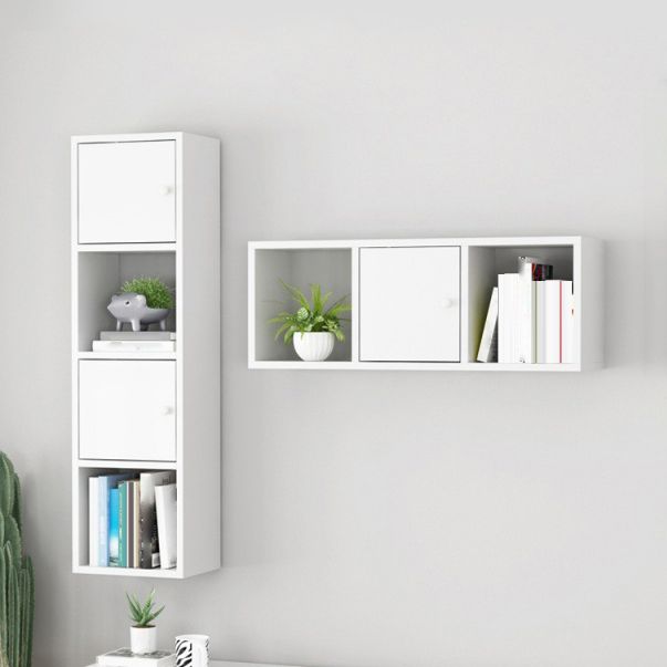 Scandinavian Manufactured Wood Floating Bookcase 9-inch Wide Bookshelf