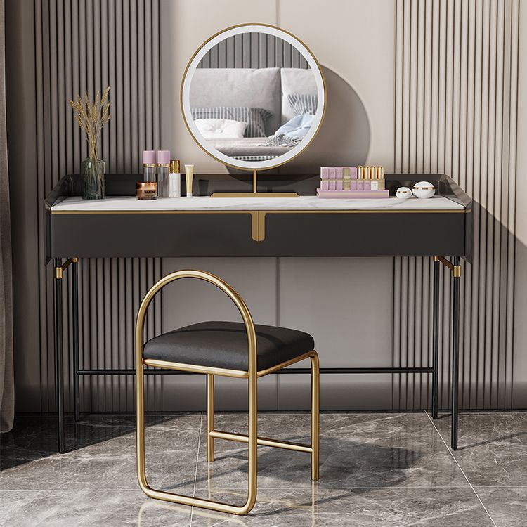 Modern Black Vanity Makeup Stone Top Dressing Table with Storage Clearhalo 'Bedroom Furniture' 'furn' 'furn_makeup_vanities' 'Furniture' 'Makeup Vanities' 'makeup_vanities' 1200x1200_05a11b7d-ec18-401a-8eaa-18106f798c51