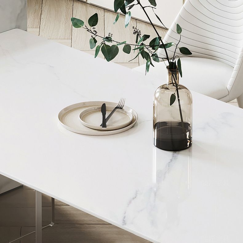 Acrylic Contemporary Free Form Dining Table Sintered Stone Top Table for Dining Room Clearhalo ' dining_table' 'Dining Tables & Seating' 'Dining Tables' 'furn' 'furn_dining_table' 'Furniture' 'furniture_dining_table' 'Kitchen & Dining Furniture' 'kitchen&dining_furn' 'kitchen' 'kitchen_dining_table' 1200x1200_05a21ab8-8a69-4dbd-8822-d68d013b0209