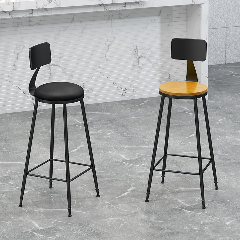 Nordic Iron Low Back Barstool Simple Indoor Tall Stool for Indoor Clearhalo 'Bar Furniture' 'Bar Stools' 'bar_stools' 'furn' 'furn_bar_stools' 'furniture_bar_stools' 'Kitchen & Dining Furniture' 'kitchen&dining_furn' 'kitchen' 'kitchen_furn' Furniture' 1200x1200_05a2654e-8085-401f-b932-e5d41c9b6e69