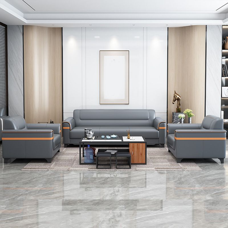 32" Wide Contemporary Sofa Leather Gray Seating for Living Room Clearhalo 'furn' 'furn_sofas' 'Furniture' 'Living Room Furniture' 'Sofa' 'sofas' 1200x1200_05a744c2-34a0-4efa-90c9-c05aaebba613