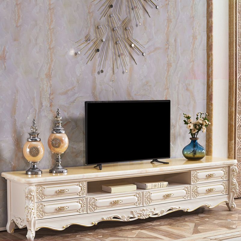 White Oak Media Console Contemporary Open Storage TV Console Clearhalo 'furn' 'furn_tv_stands_entertainment_centers' 'Furniture' 'Living Room Furniture' 'TV Stands & Entertainment Centers' 'TV Stands & Media Storage Furniture' 'tv_stands_entertainment_centers' 1200x1200_05a88479-11db-4378-bbf6-8cf08bdebcab