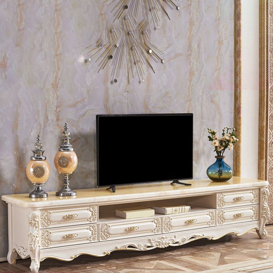 White Oak Media Console Contemporary Open Storage TV Console Clearhalo 'furn' 'furn_tv_stands_entertainment_centers' 'Furniture' 'Living Room Furniture' 'TV Stands & Entertainment Centers' 'TV Stands & Media Storage Furniture' 'tv_stands_entertainment_centers' 1200x1200_05a88479-11db-4378-bbf6-8cf08bdebcab